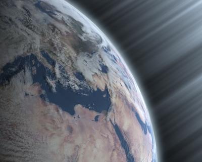 Incoming cosmic rays