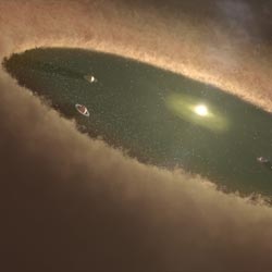 Dust disk around a star