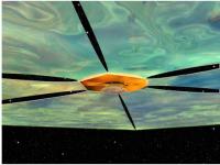 Artist\'s conception of interstellar sail