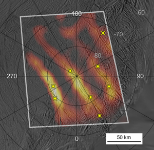 Heat map of Enceladus
