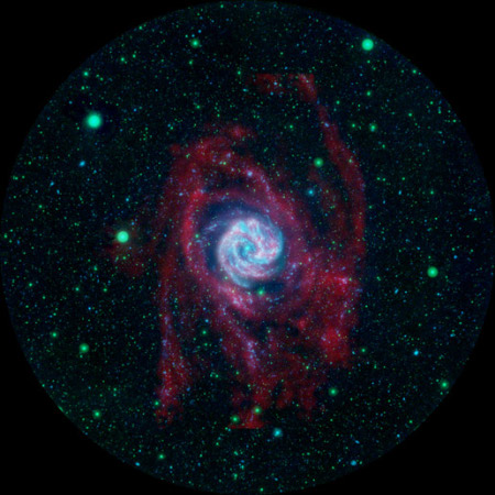 m83 M83 galaxy in false colors