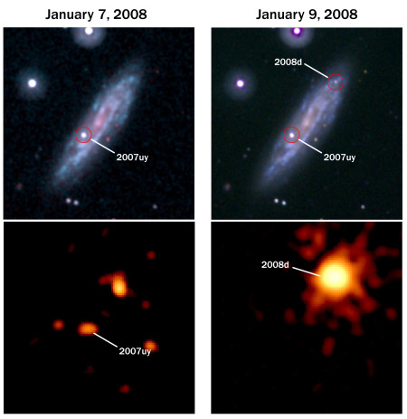 sn2008d Birth of a supernova