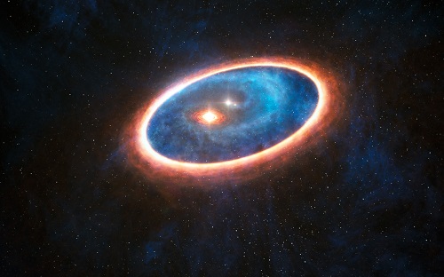 Artist’s impression of the double-star system GG Tauri-A