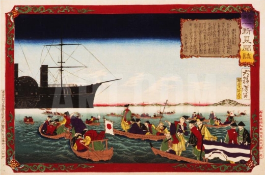 taiso-yoshitoshi-american-navy-commodore-matthew-perry-arrives-in-japan-august-7-1853-woodblock-print_a-g-6235600-8880731