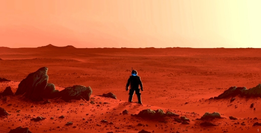 A lone explorer on Mars by Alberto Vangelista