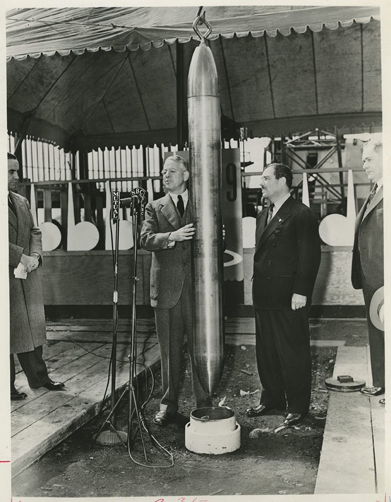 The Westinghouse Time Capsules were part of the grand celebrations of human civilization held in New York City in 1939 and 1965. Here we see the first time capsule about to be ceremoniously placed fifty feet (15.24 meters) under Flushing Meadows-Corona Park in Queens, New York, on September 23, 1938. The capsule is scheduled to be opened five millennia hence, in the year 6939 CE. The nearly identical looking second time capsule was buried at the same depth just ten feet (3.04 meters) away from the first on October 10, 1965. 